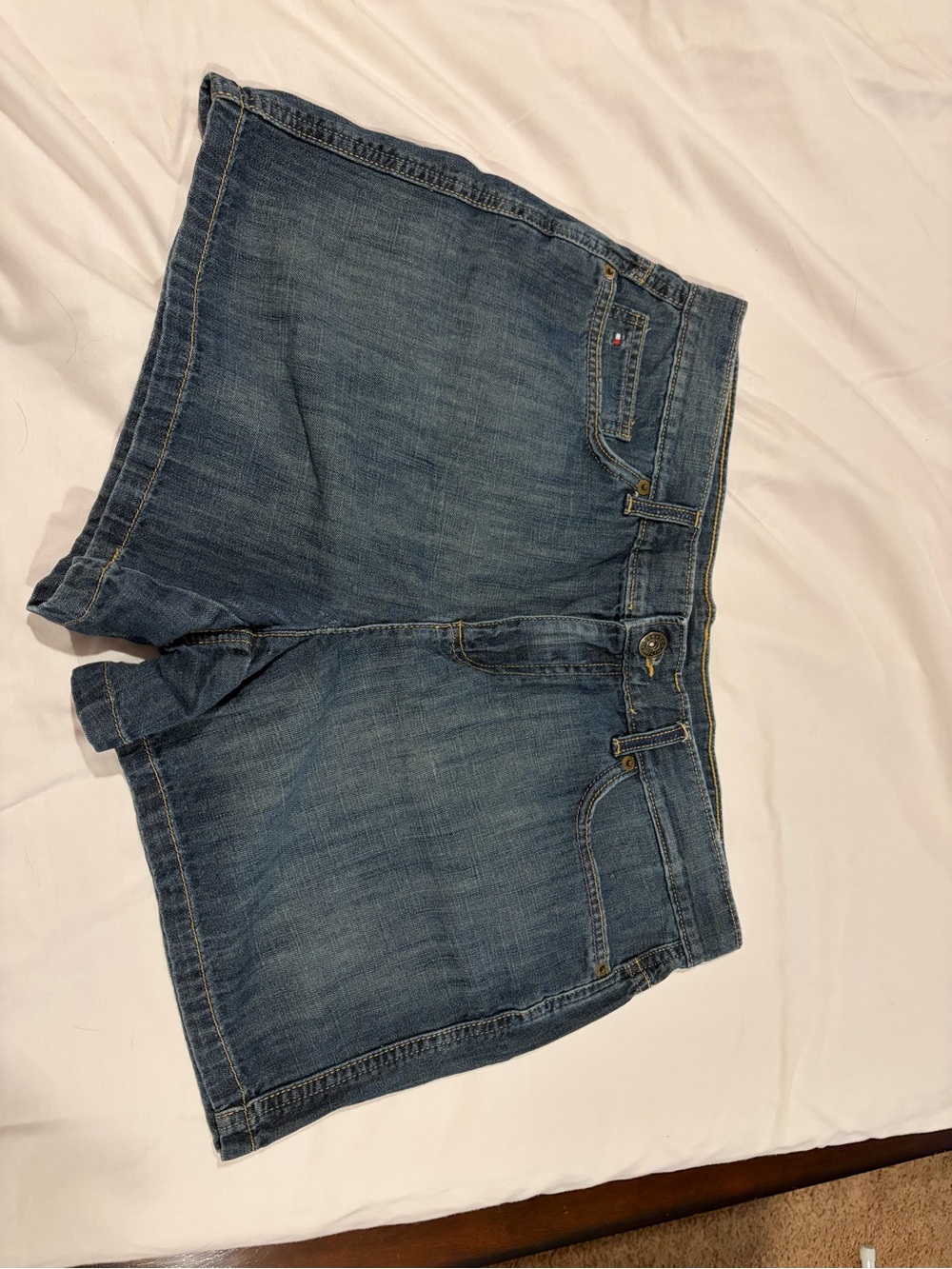 Tommy Hilfiger Washed Blue Denim Women's Jean Shorts